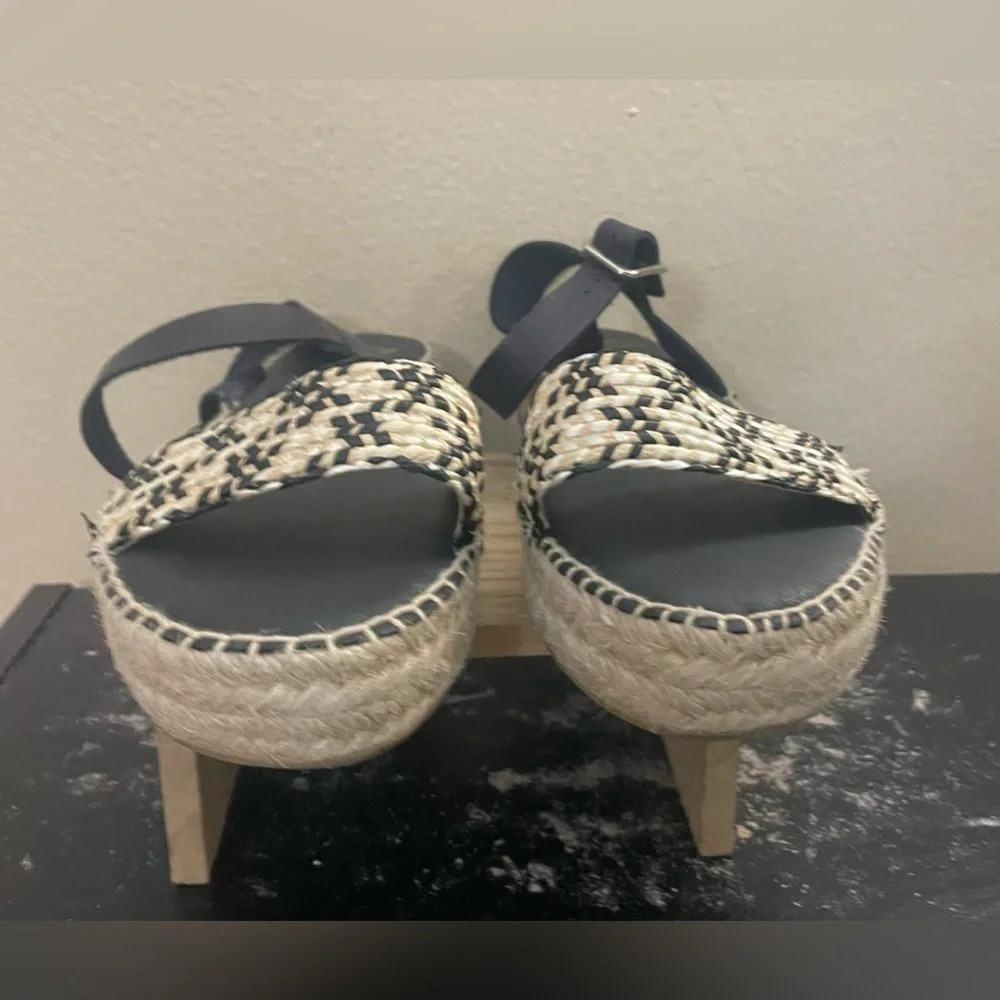 Paseart Women’s Leather Ankle Wrap Espadrille Sandals Size 40 US 9 Made in Spain - Picture 4 of 11